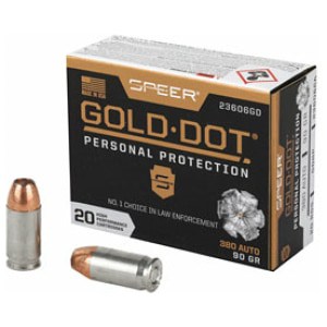 Speer Gold Dot .380 ACP 90 gr Hollow Point 20-round box