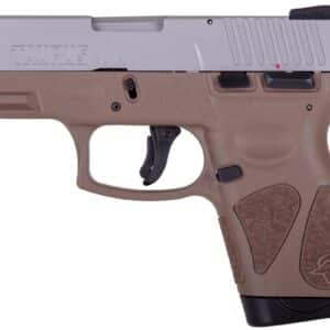 Taurus G2S 9mm compact pistol stainless slide brown polymer frame