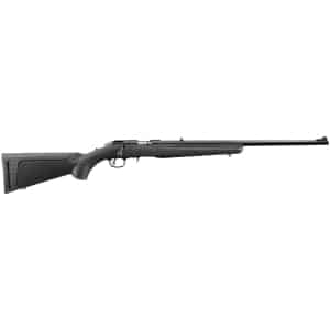 Ruger American Rimfire .17 HMR rifle with 22-inch barrel and black synthetic stock