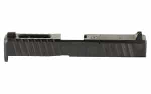 Noveske DM optics-ready slide for Glock 19 G4 in DLC black with included sights and plates