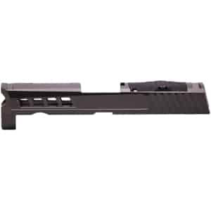 True Precision Axiom slide with RMR cut for Sig Sauer P320 Compact, billet stainless steel, black