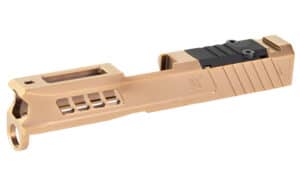 True Precision Axiom slide for Glock 43, RMS cut, titanium copper nitride (copper)