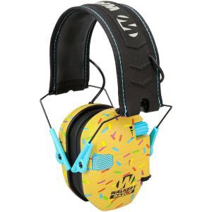 Walkers Razor Slim Electronic Muff 23 dB NRR Golden Brown Sprinkles hearing protection