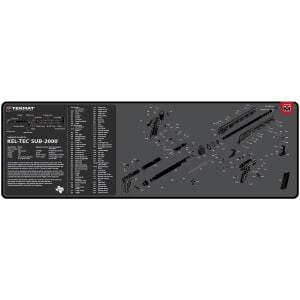 TekMat TEKR36KELSUB2 Kel-Tec SUB2000 Cleaning Mat Black/White Rubber 12"x36" Kel-Tec SUB2000 Parts Diagram