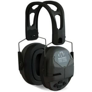 Walker's FireMax electronic ear muffs, black, rechargeable, USB-C