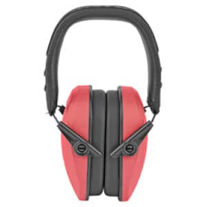 Walkers Razor Slim Passive Muff coral black 27 NRR over-the-head earmuffs