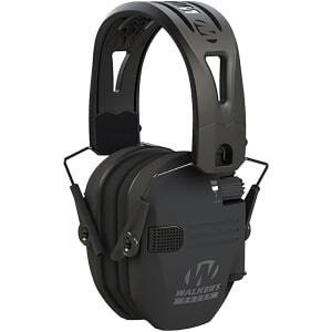 Walkers Razor Tacti-Grip Electronic Earmuff, Black, 23 dB NRR