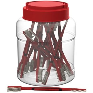 Birchwood Casey Dual Nylon Brushes in Plastic Tub 25/ct