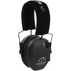 Walkers Razor X-TRM digital electronic earmuff in black polymer with gel-filled cooling pads