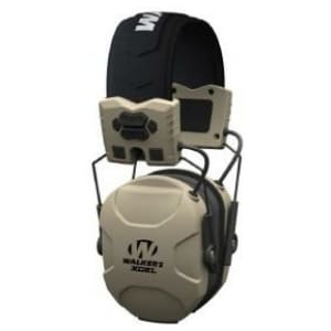 Walkers XCEL 100 digital electronic muff in Flat Dark Earth, over-the-head earmuffs