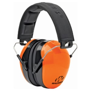 Walkers DualColor Passive earmuffs blaze orange and black foldable over-the-head