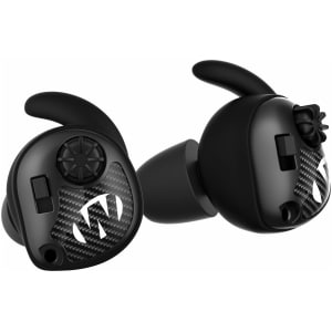Walkers Silencer electronic in-ear ear buds matte black carbon fiber 25 dB NRR