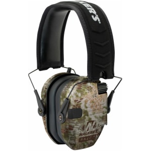 Walker's Razor Slim electronic earmuff in Kryptek camouflage, 23 dB NRR