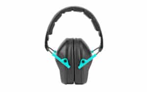 Walker's Pro Low Profile Folding Earmuff Black/Teal 22 dB NRR