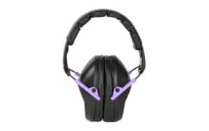 Walkers Pro Low Profile Passive Folding Earmuff 22 dB NRR Black/Purple