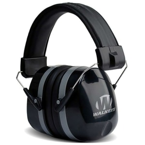 Walkers Premium Passive Folding Earmuff 32 dB NRR black polymer