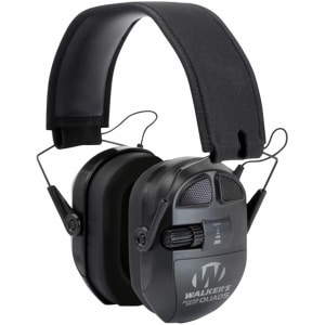 Walkers Ultimate Power Muff Quads electronic earmuff black with 2 AAA batteries