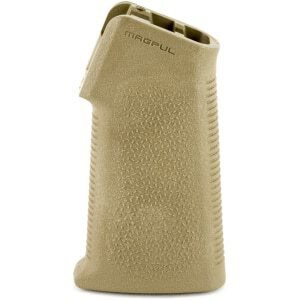 Magpul MOE-K grip in Flat Dark Earth (FDE) with aggressive texture for AR-style rifles