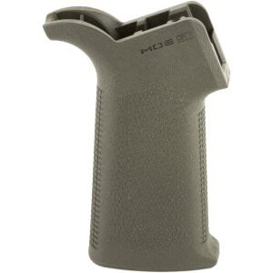 Magpul MOE SL OD Green polymer grip for AR-15/M4 showing aggressive textured surface