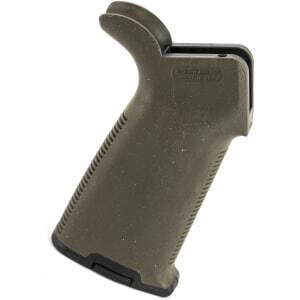 Magpul MOE+ OD Green polymer grip with overmolded rubber for AR rifles, 4-inch height