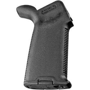 Magpul MOE+ black polymer rifle grip with rubber overmold for AR-platform rifles