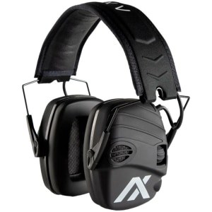 AXIL TRACKR Electronic tactical headmuffs in black, compact foldable ear protection
