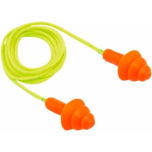 Pyramex RP3001 reusable orange/yellow corded earplugs 50 pair
