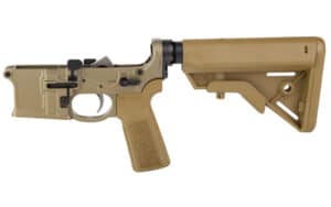 Primary Weapons Systems MK1 2-M Comp complete lower receiver in Kodiak Brown with B5 Bravo stock