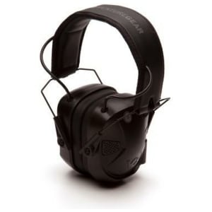 Pyramex AMP Bluetooth electronic earmuff 26 dB NRR black over-the-head