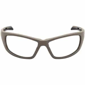 Pyramex VGST1310T Howitzer safety glasses clear anti-fog lens tan frame adjustable rubber nosepiece