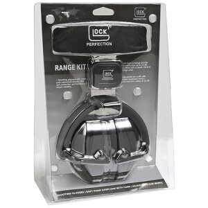 Glock Range Kit hearing protection ear muffs foam ear plugs and clear safety glasses