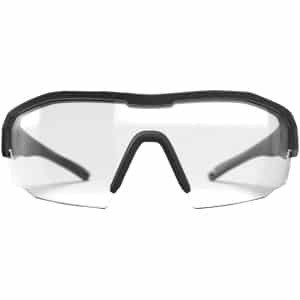 Glock GEN5 tactical safety glasses with clear lens and black frame, adult size
