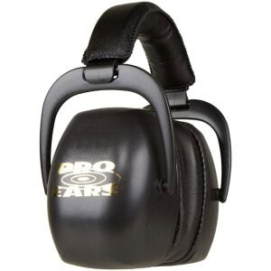Pro Ears Ultra Pro 30 dB over-the-head earmuffs in black with hard hat adapter