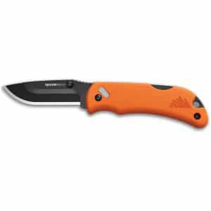 Outdoor Edge RMB222C RazorMini 2.20" Folding Plain 420J2 SS Blade Blaze Orange ABS Polymer Handle