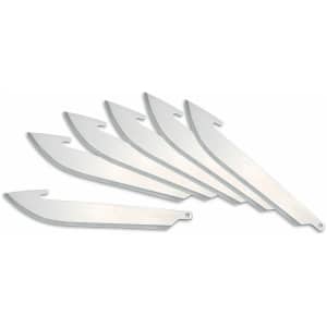 Outdoor Edge RR306 Replacement Blades RazorLite Drop Point 3" 420J2 Stainless Steel Blade Silver 6 Blades