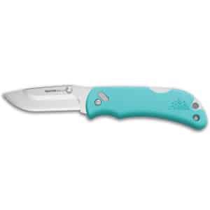 Outdoor Edge RMS222C RazorMini 2.20" Folding Plain 420J2 SS Blade Aqua ABS Polymer Handle