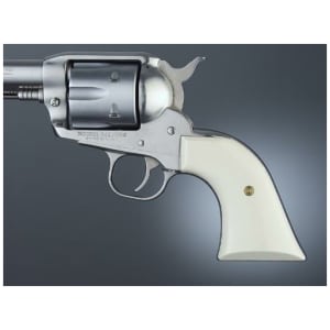 Hogue Ivory Polymer Cowboy Grip Panels for Ruger Blackhawk/Vaquero