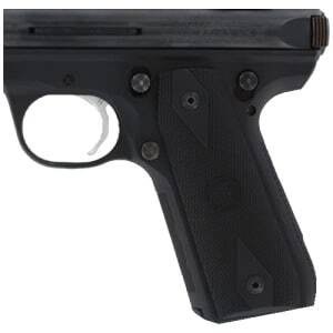 Hogue black rubber grip panels with diamond checkering for Ruger 22/45 Mark III