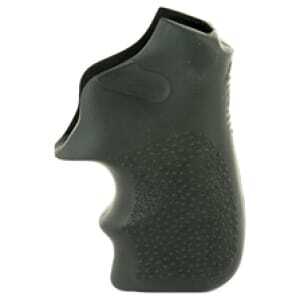 Hogue Tamer black rubber grip with finger grooves for Ruger LCR and LCRx