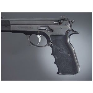 Hogue black rubber wraparound pistol grip with finger grooves for CZ 75 TZ-75 P-09