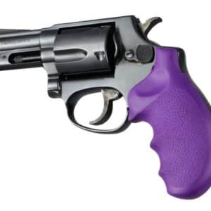 Hogue purple rubber monogrip for Taurus 85 pistol showing textured surface
