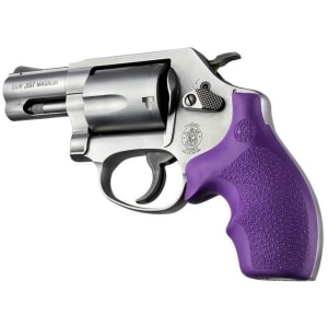 Hogue Bantam purple rubber round-butt grip for S&W J-frame revolvers