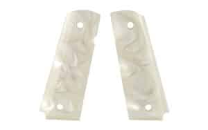 Hogue pearl white polymer 1911 Government grip with ambidextrous safety cut
