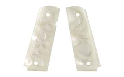 Hogue pearl white polymer 1911 Government grip with ambidextrous safety cut