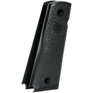 Hogue OverMolded Cobblestone Black Nylon Grip Panels with Palm Swells for 1911 Government