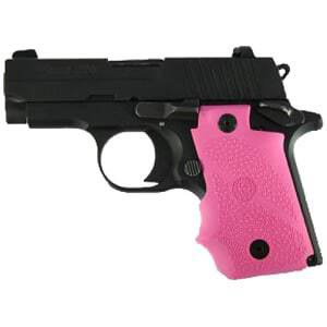 Hogue 38007 pink rubber grip with finger grooves for Sig P238