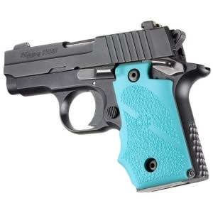 Hogue aqua rubber grip with finger grooves for SIG Sauer P238