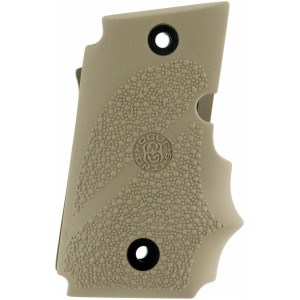 Hogue Desert Tan rubber pistol grip with finger grooves for Sig P238