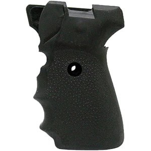 Hogue black rubber grips for Sig Sauer P239 with finger grooves and Cobblestone texture