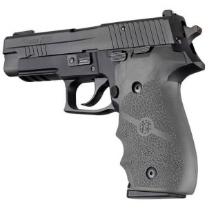 Hogue overmolded rubber pistol grips for Sig Sauer P226 in slate grey with finger grooves